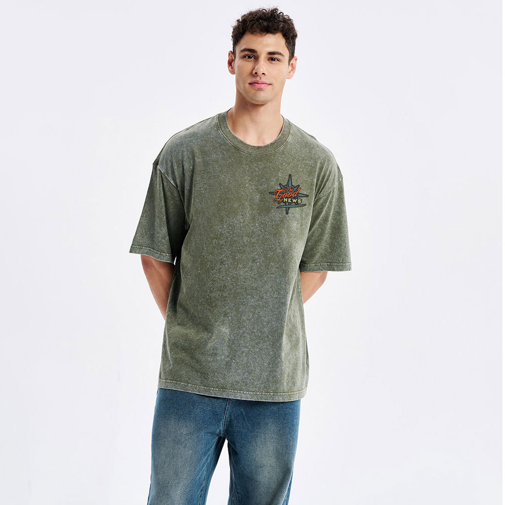 The Good News Of Jesus Christ Christian Washed T-Shirt