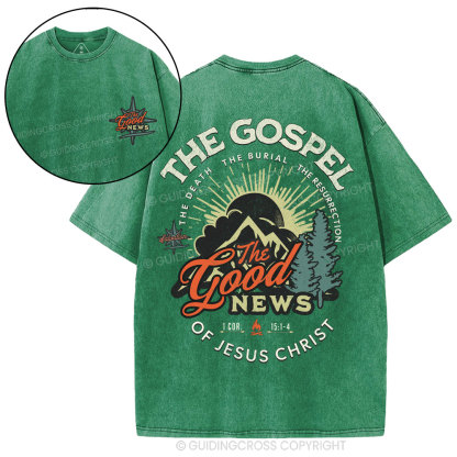 The Good News Of Jesus Christ Christian Washed T-Shirt