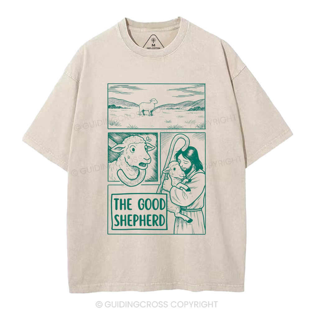 The Good Shepherd Christian Washed T-Shirt