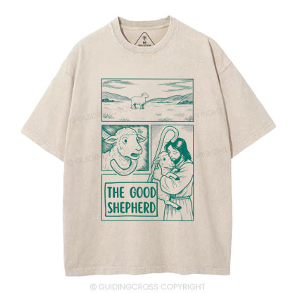 The Good Shepherd Christian Washed T-Shirt