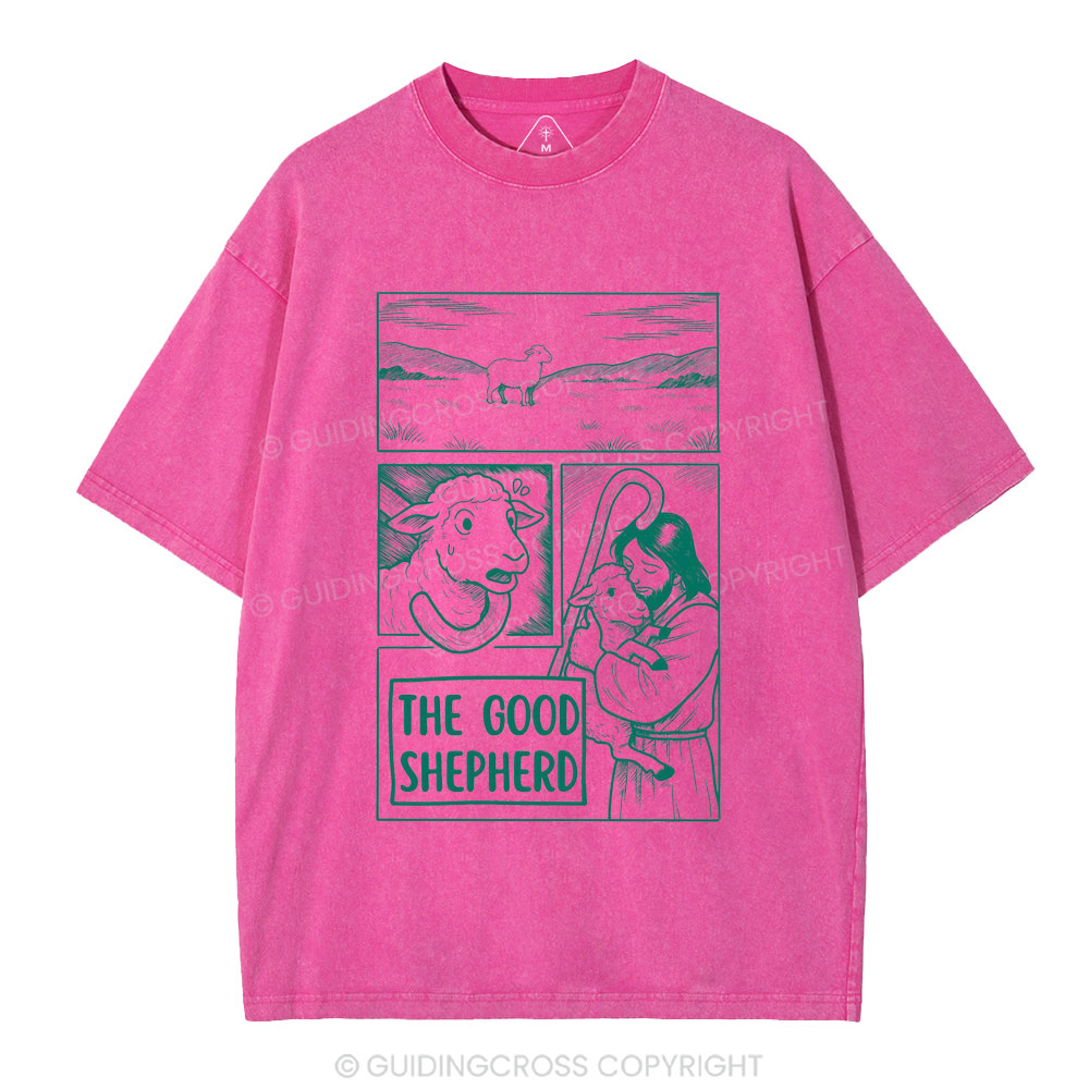 The Good Shepherd Christian Washed T-Shirt