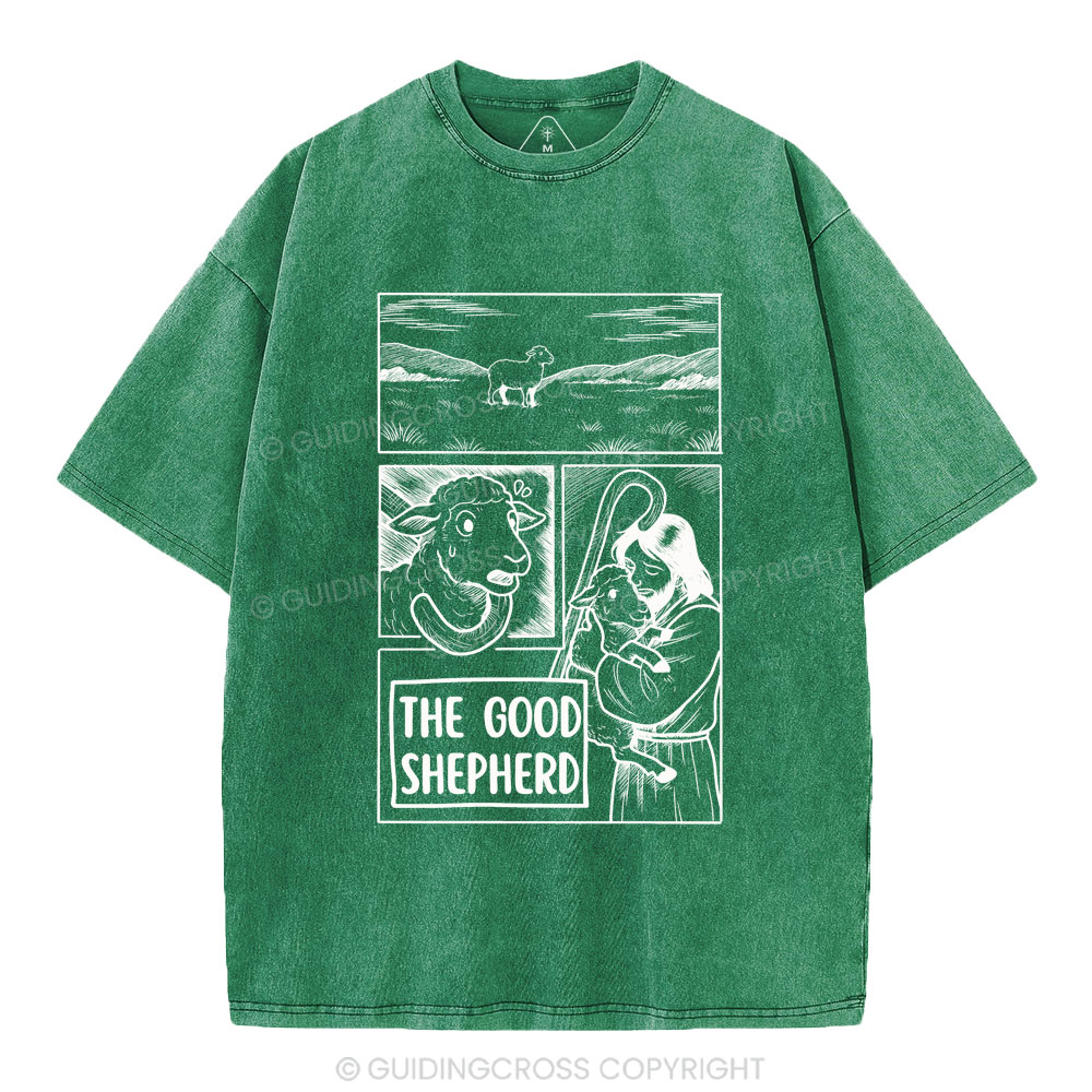 The Good Shepherd Christian Washed T-Shirt