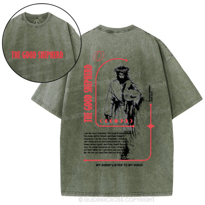 The Good Shepherd Christian Washed T-Shirt