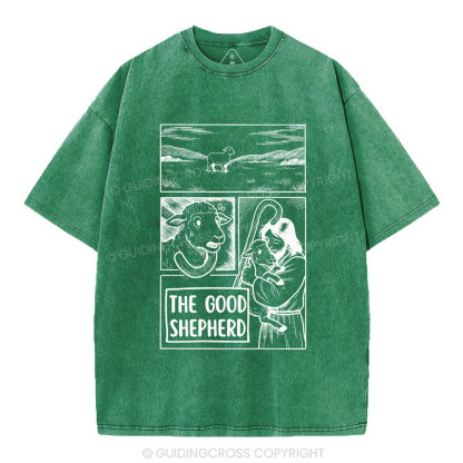 The Good Shepherd Christian Washed T-Shirt
