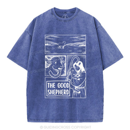 The Good Shepherd Christian Washed T-Shirt