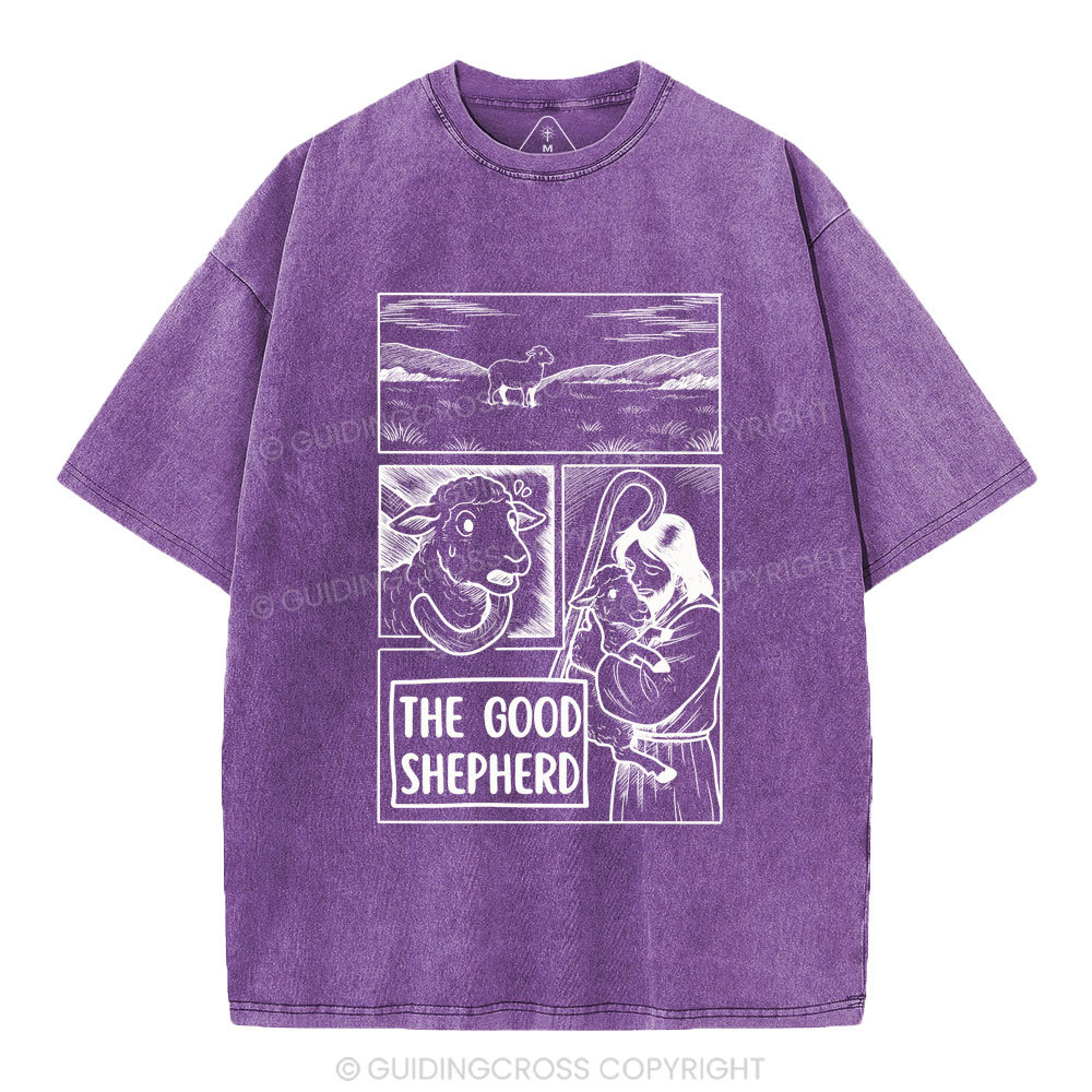 The Good Shepherd Christian Washed T-Shirt