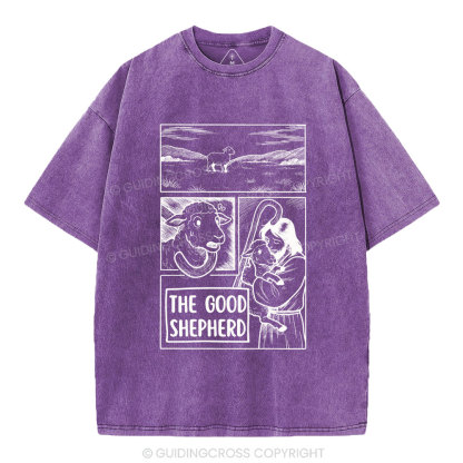 The Good Shepherd Christian Washed T-Shirt