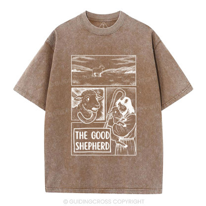 The Good Shepherd Christian Washed T-Shirt
