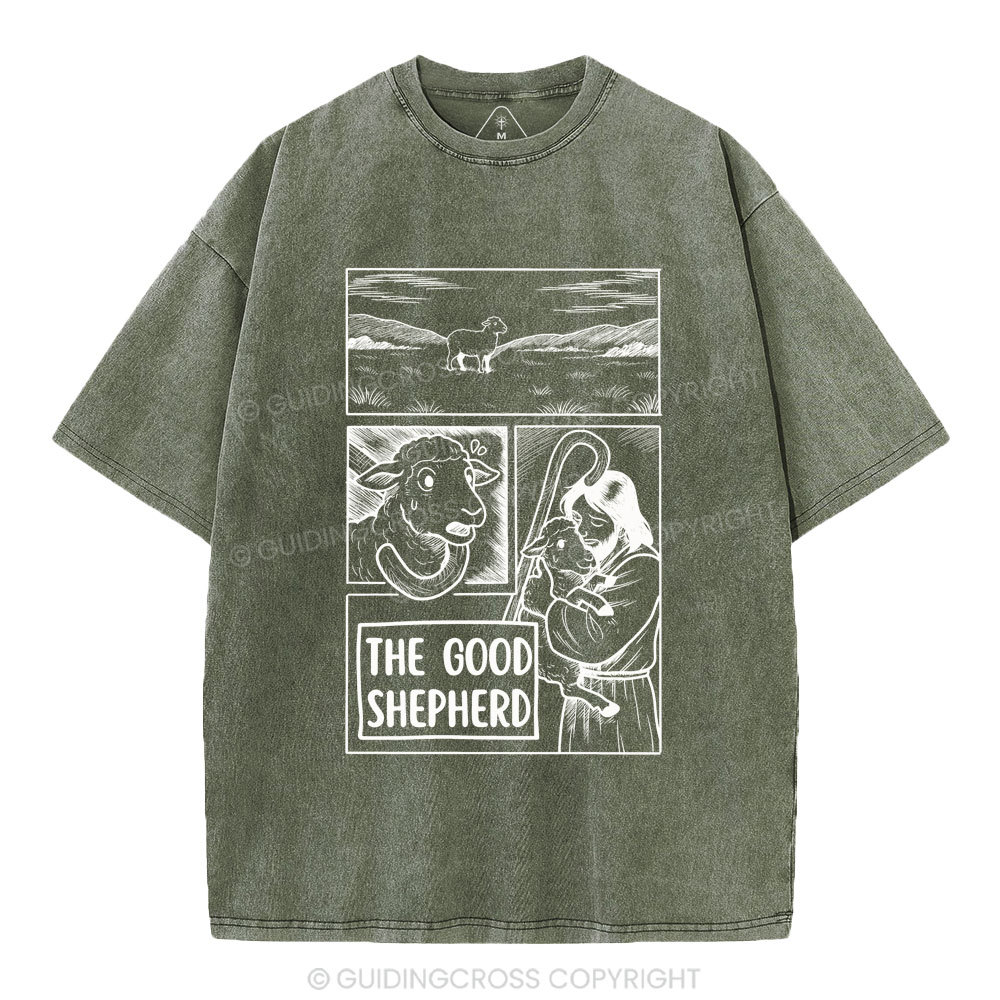 The Good Shepherd Christian Washed T-Shirt