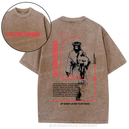 The Good Shepherd Christian Washed T-Shirt