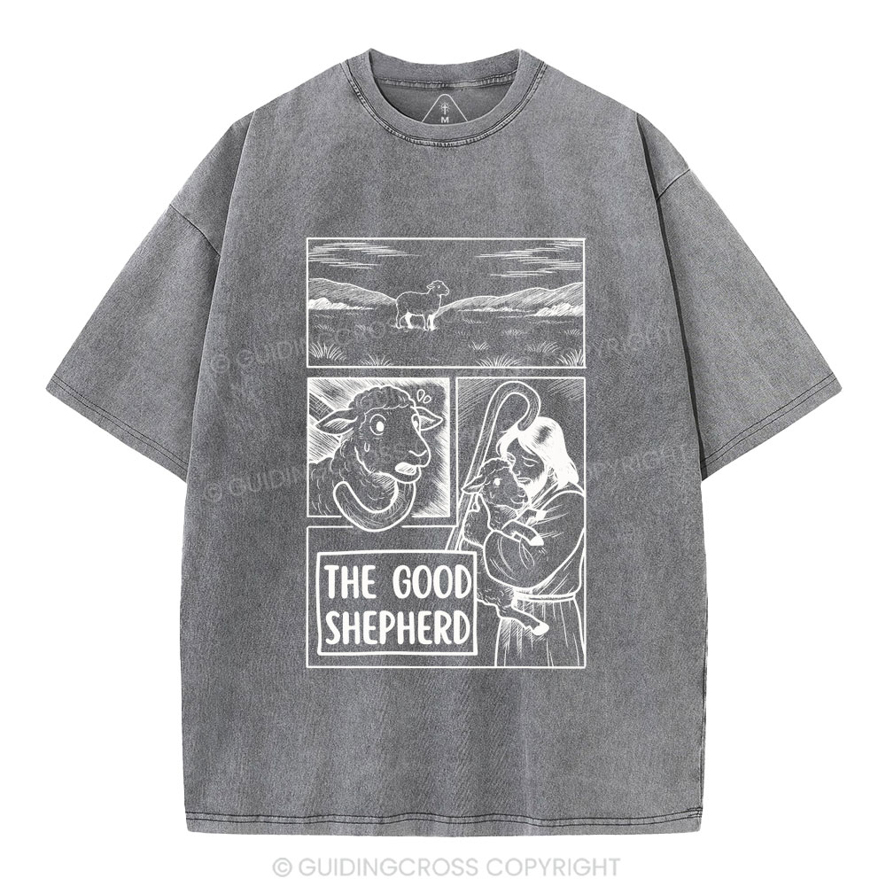 The Good Shepherd Christian Washed T-Shirt