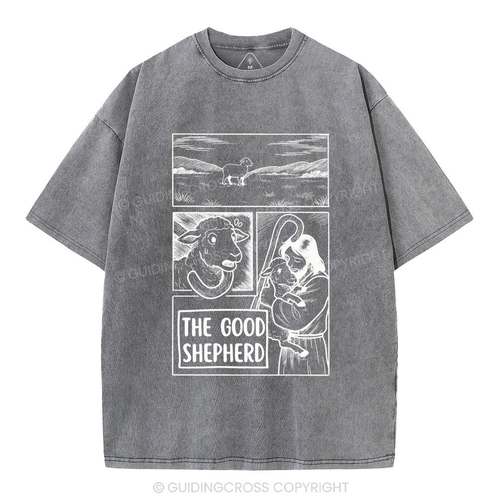 The Good Shepherd Christian Washed T-Shirt