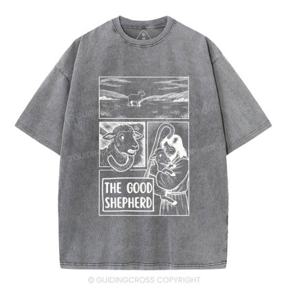 The Good Shepherd Christian Washed T-Shirt