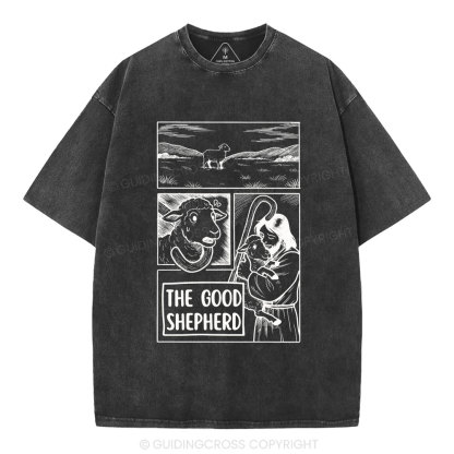 The Good Shepherd Christian Washed T-Shirt