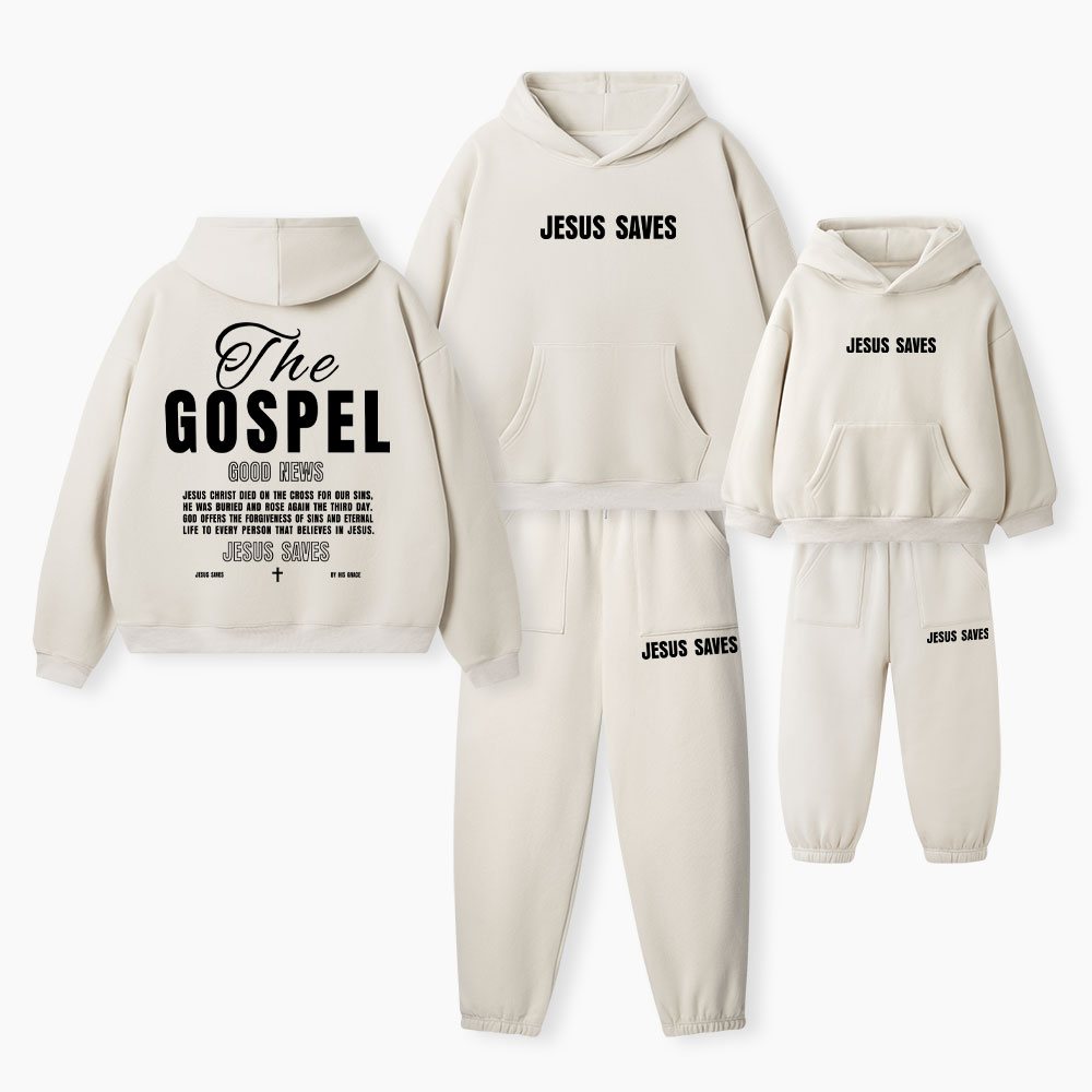 The Gospel Christian Premium Matching Fleece Hoodie Set