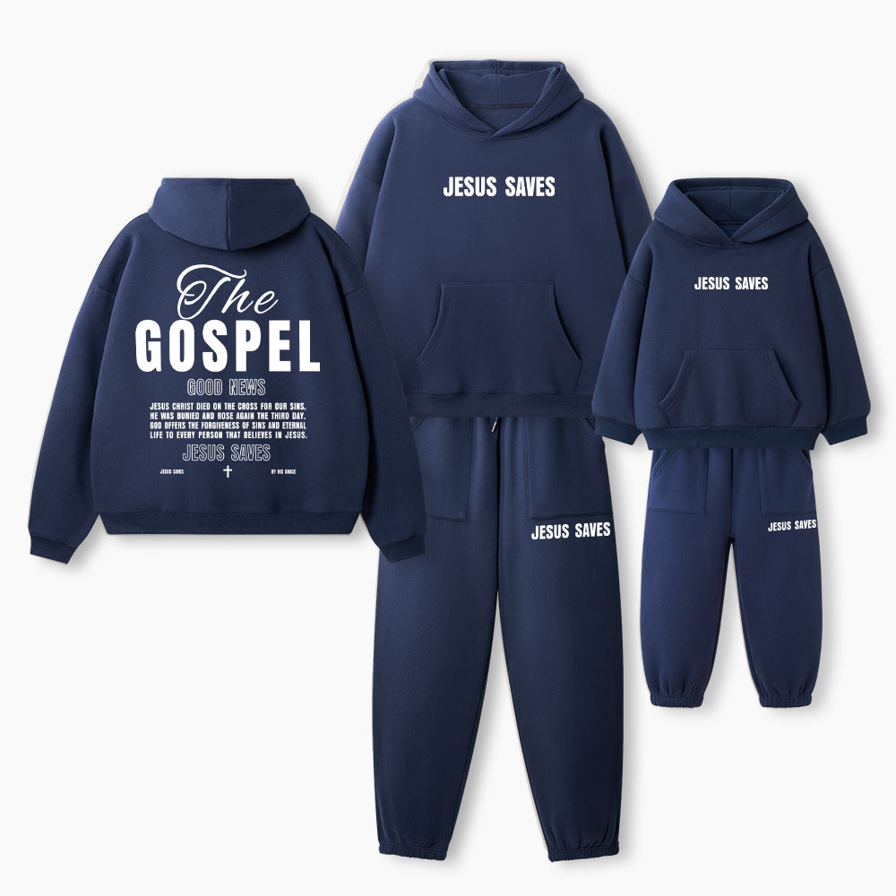 The Gospel Christian Premium Matching Fleece Hoodie Set
