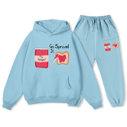 Good News Jesus Loves You Christian Fleece Hoodie Set