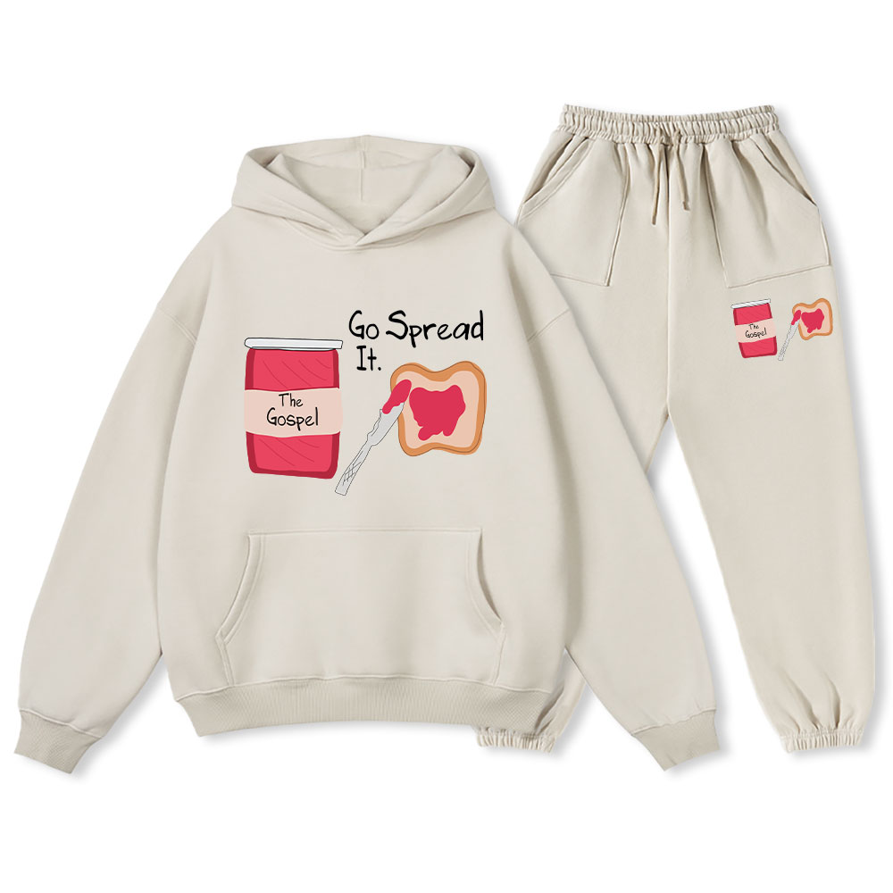 Good News Jesus Loves You Christian Fleece Hoodie Set