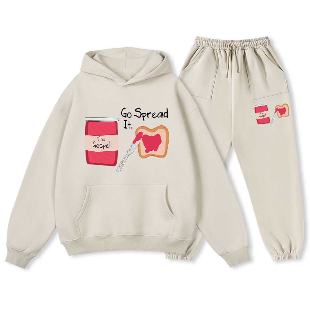 Good News Jesus Loves You Christian Fleece Hoodie Set