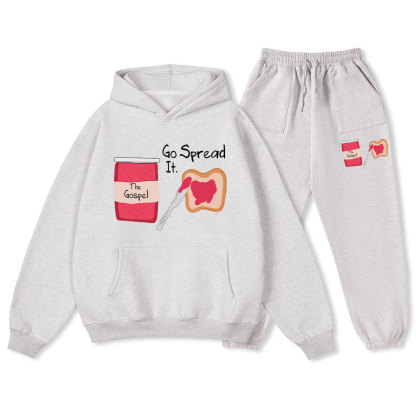 Good News Jesus Loves You Christian Fleece Hoodie Set