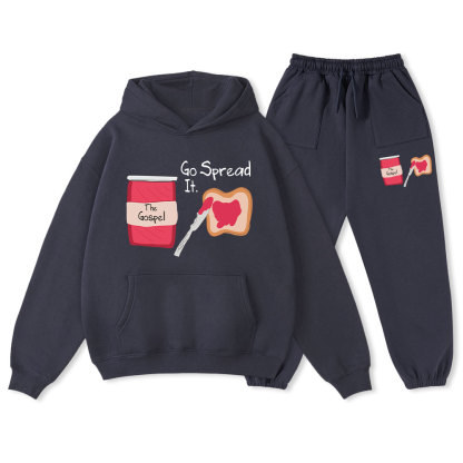 Good News Jesus Loves You Christian Fleece Hoodie Set