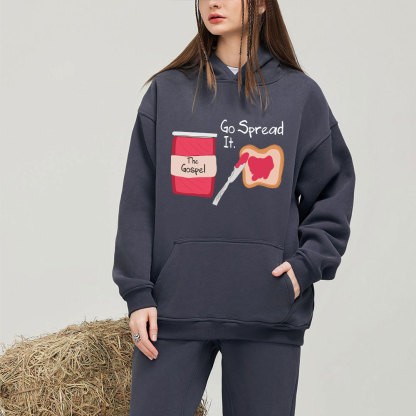 Good News Jesus Loves You Christian Fleece Hoodie Set