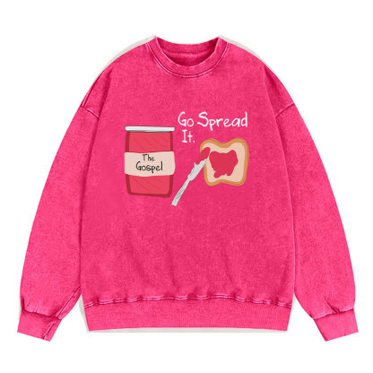 The Gospel Go Spread It Christian Washed Sweatshirt