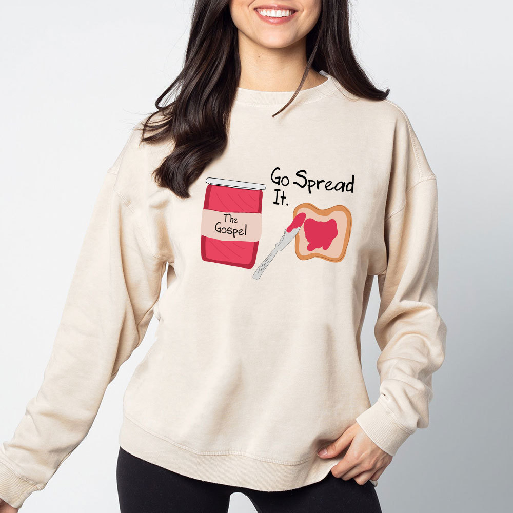 The Gospel Go Spread It Christian Washed Sweatshirt