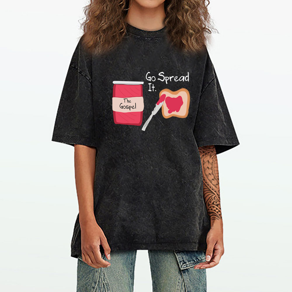 The Gospel Go Spread It Christian Washed T-Shirt