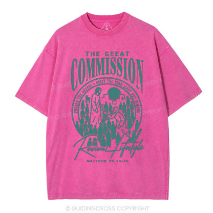 The Great Commission Revival Lifestyle Christian Washed T-Shirt