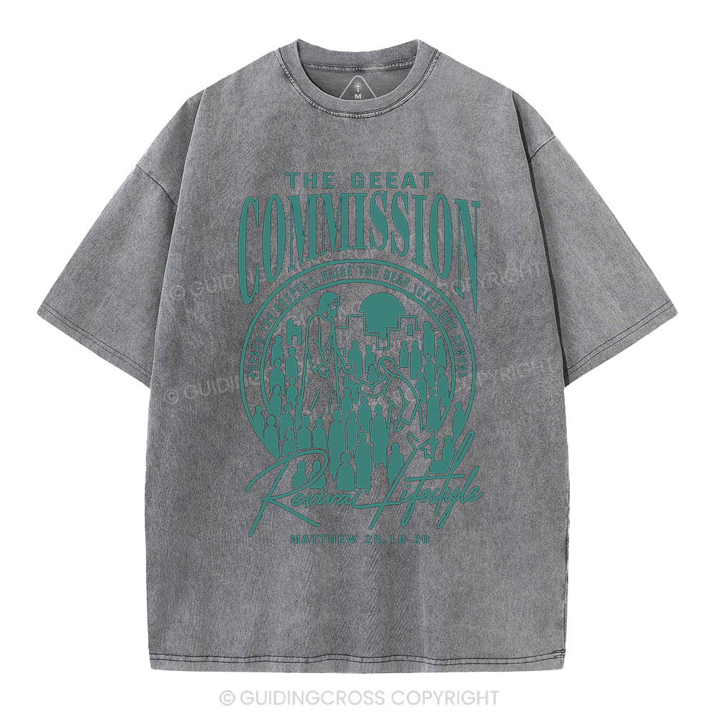 The Great Commission Revival Lifestyle Christian Washed T-Shirt