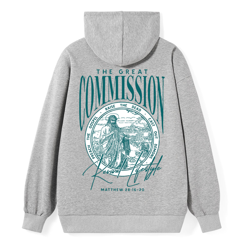 The Great Commission Revival Lifestyle Matthew 28:16-20 Christian Hoodie Sale - GuidingCross