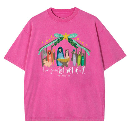 The Greatest Gift of All Christian Washed T-Shirt