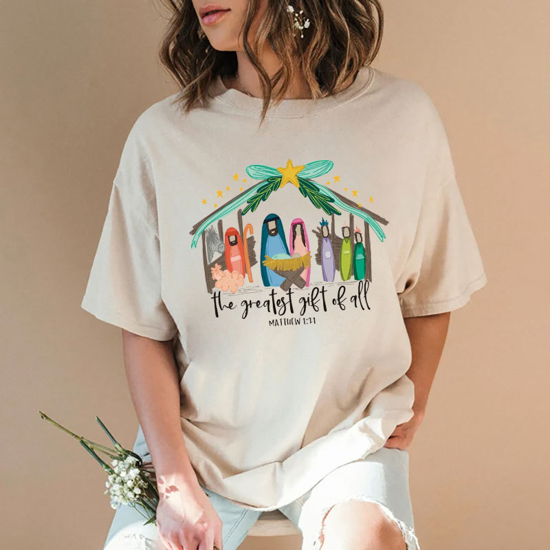 The Greatest Gift of All Christian Washed T-Shirt