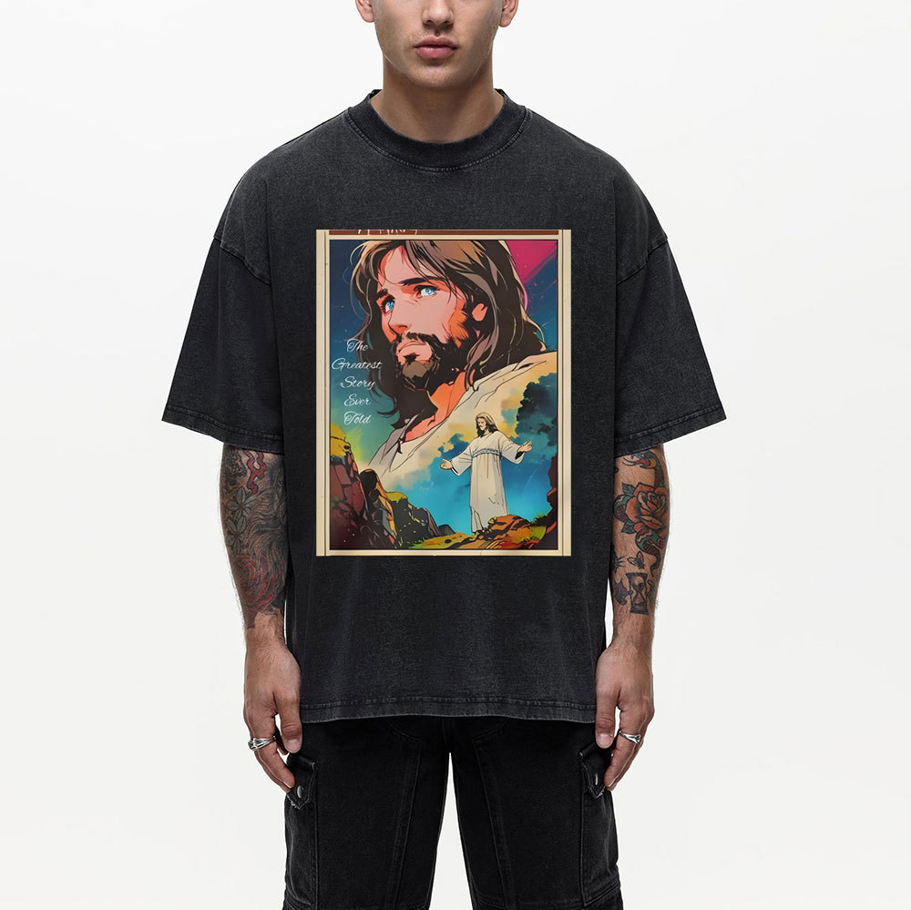 The Greatest Story Chirstian Washed T-Shirt