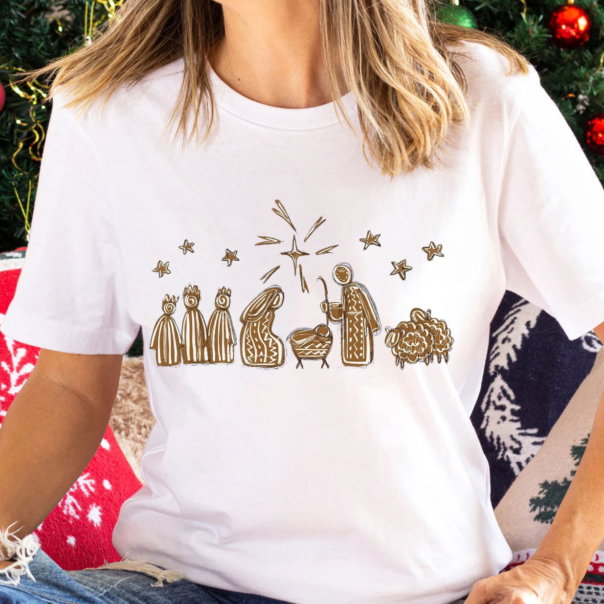 The Greatful Born Christian Christmas T-Shirt