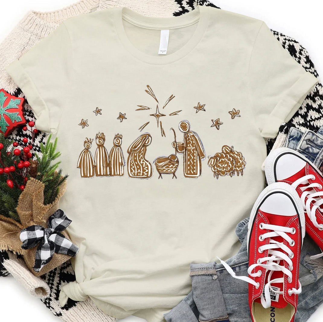 The Greatful Born Christian Christmas T-Shirt