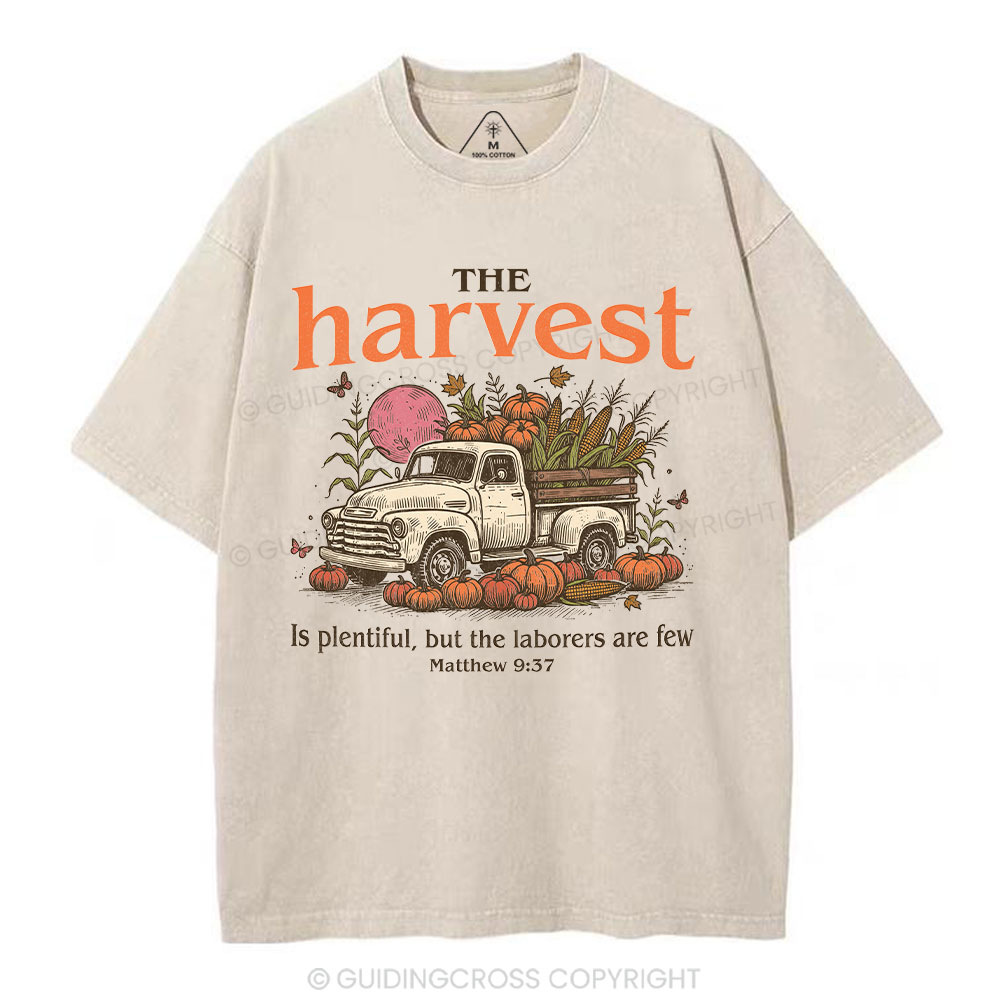 The Harvest Is Plentiful Christian Washed T-Shirt