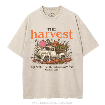 The Harvest Is Plentiful Christian Washed T-Shirt