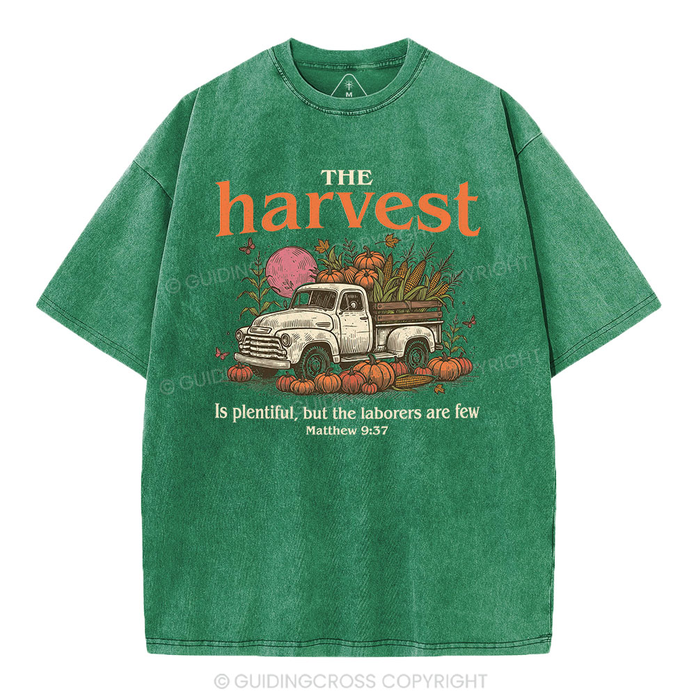 The Harvest Is Plentiful Christian Washed T-Shirt