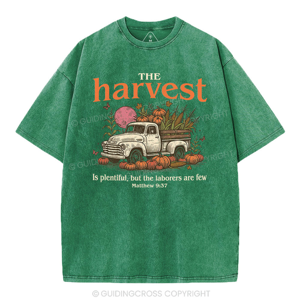 The Harvest Is Plentiful Christian Washed T-Shirt