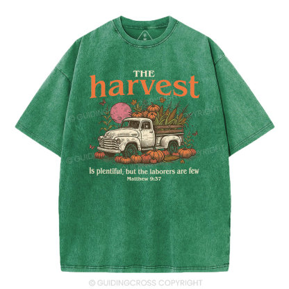 The Harvest Is Plentiful Christian Washed T-Shirt