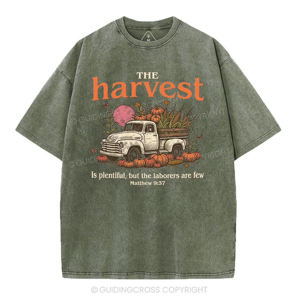 The Harvest Is Plentiful Christian Washed T-Shirt