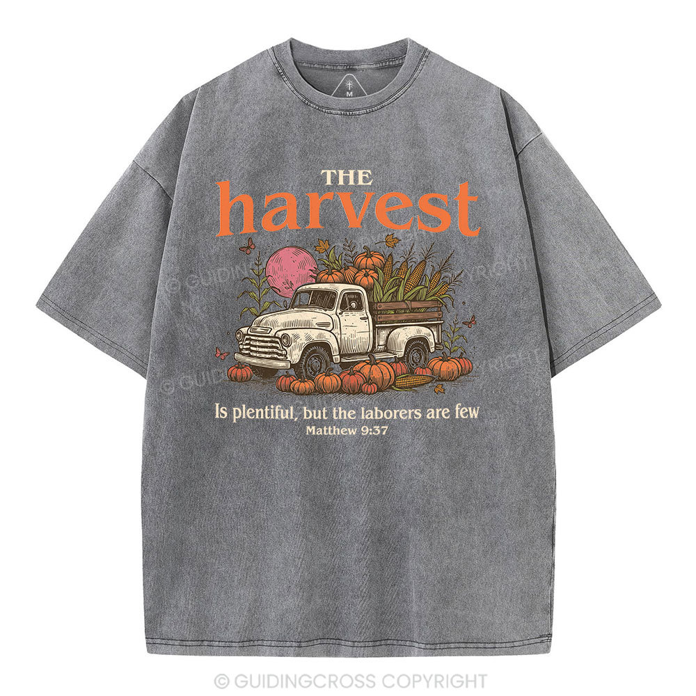 The Harvest Is Plentiful Christian Washed T-Shirt