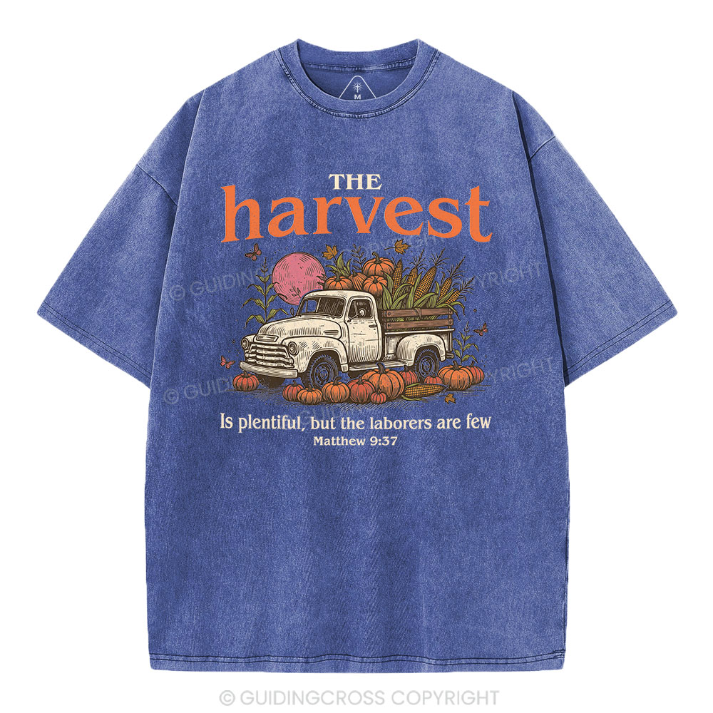 The Harvest Is Plentiful Christian Washed T-Shirt
