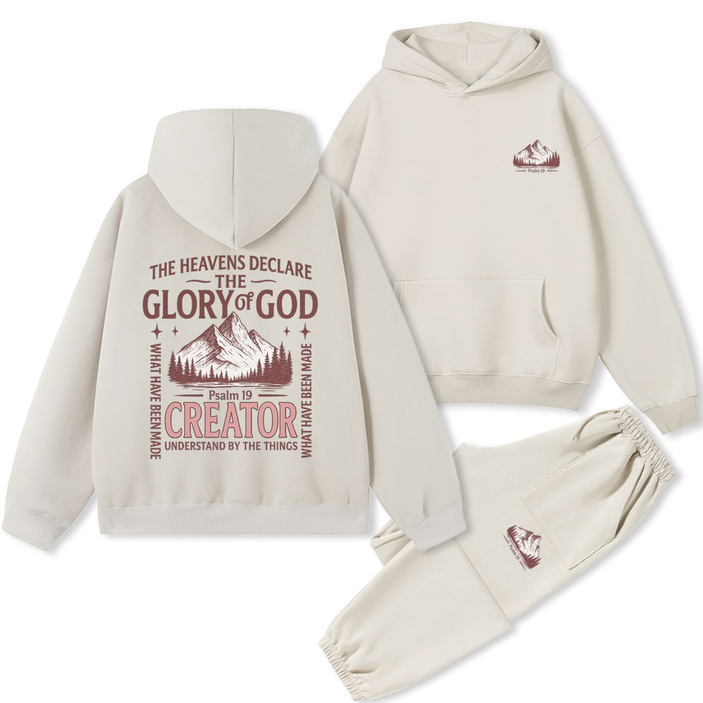 The Havens Declare The Glory Of God Christian Premium Fleece Hoodie Set