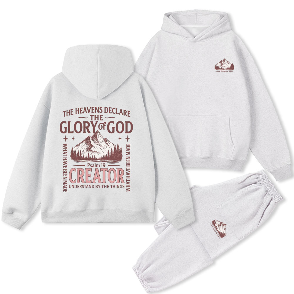 The Havens Declare The Glory Of God Christian Premium Fleece Hoodie Set