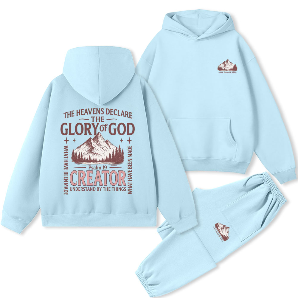 The Havens Declare The Glory Of God Christian Premium Fleece Hoodie Set