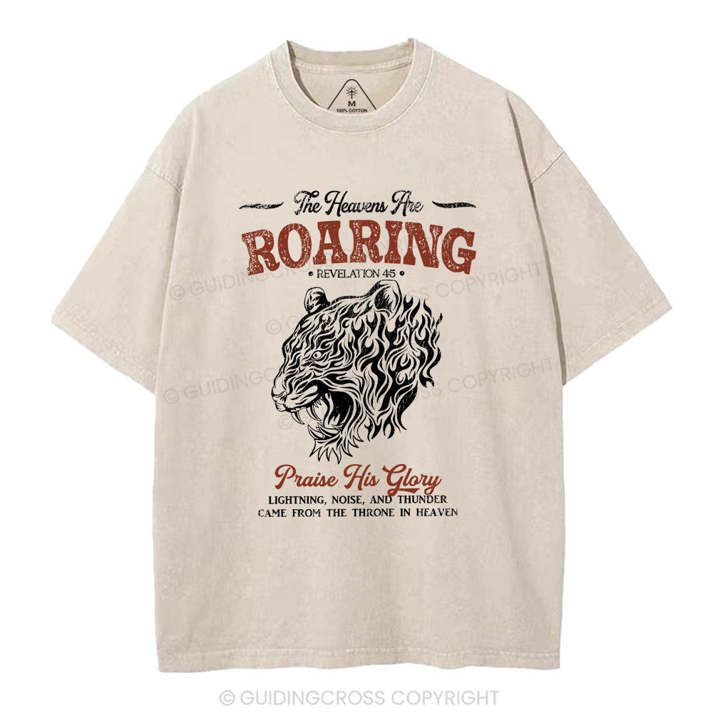 The Heaven Are Roaring Christian Washed T-Shirt