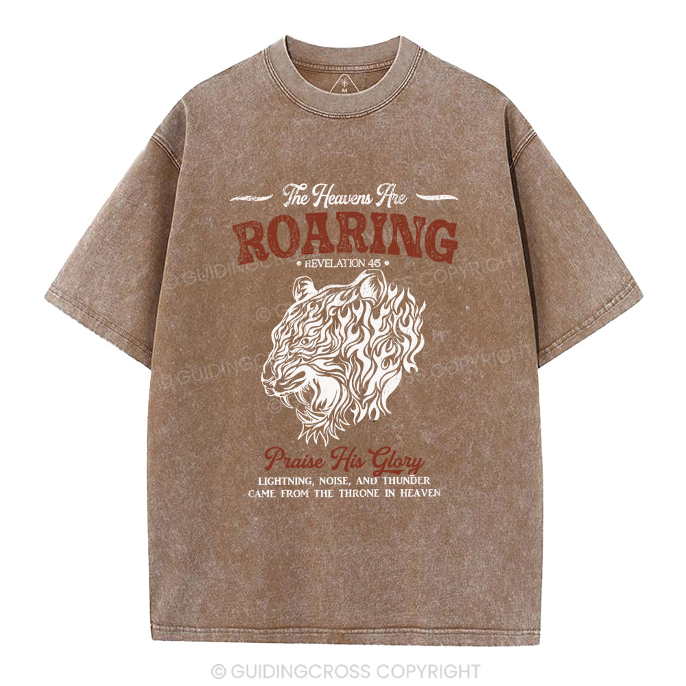 The Heaven Are Roaring Christian Washed T-Shirt